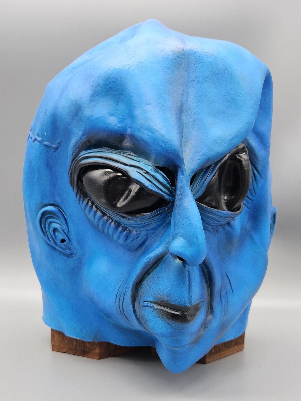 Blue Alien Head Latex Halloween Mask
